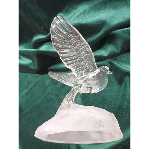 Cristal D'Arques Dove in Flight Lead Crystal Glass Figure France - Picture 5 of 5